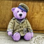 Мишка Тедди в фуражке со звездочкой коллекционный