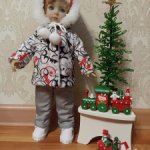 Зимний костюм для кукол LD, PR и др.