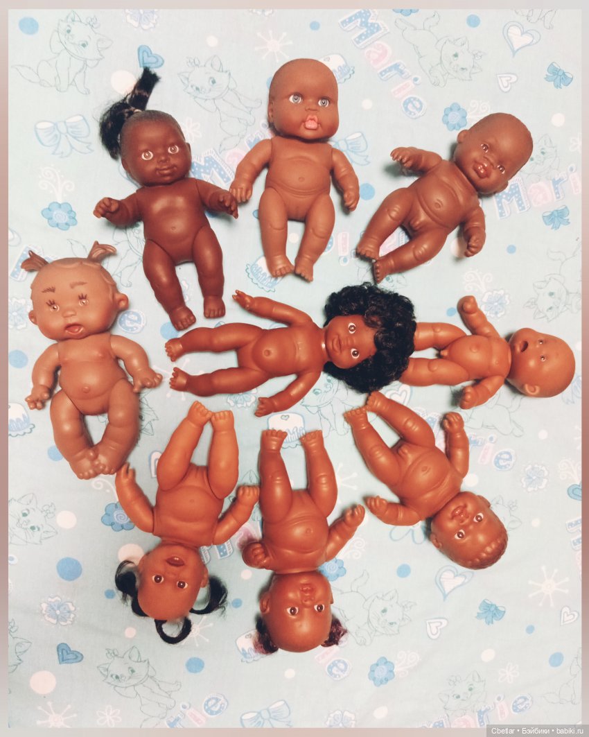 Пупсы-мулаты 20-23см — Игровые куклы разных производителей (Разное): редкие бренды