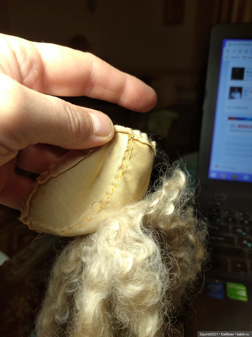 Шьем парик часть 3 — Реставрация антикварных кукол: ремонт фарфора (фото 3)