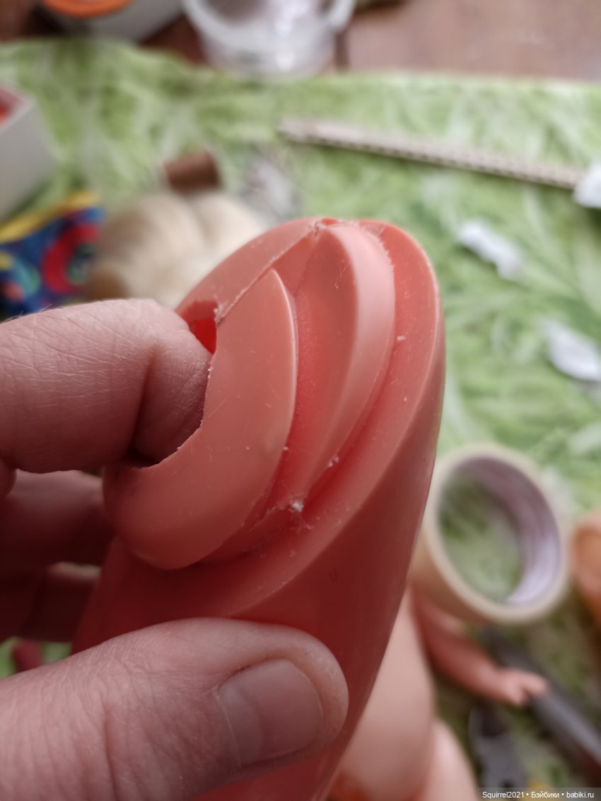 Ремонт ноги немецкой куклы(куклы ГДР)