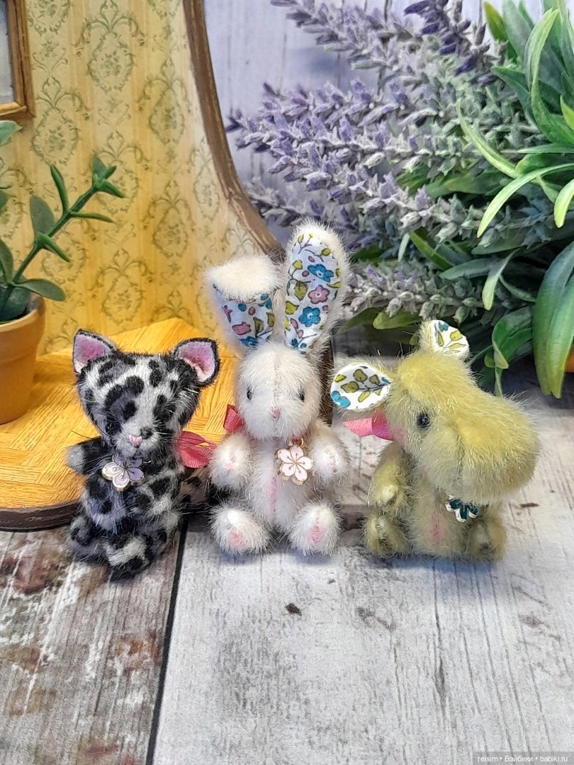 Весенние мини плюшики — Авторские мишки Тедди и друзья: фото