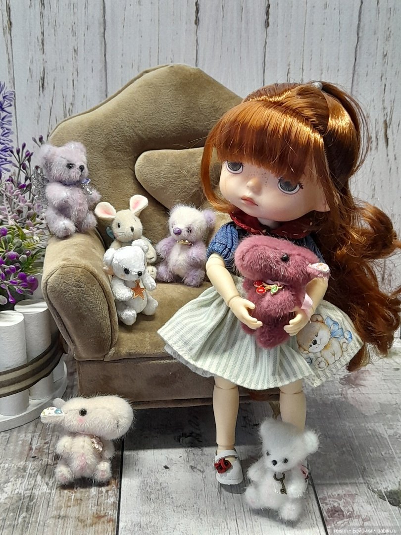 Мини плюшики для ваших кукол и две мои новые куколки