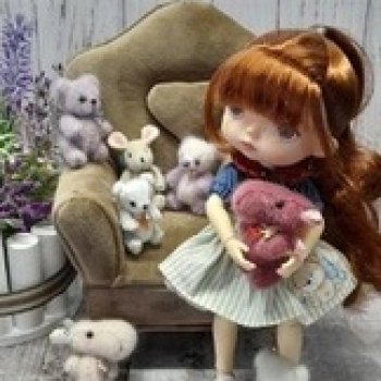 Мини плюшики для ваших кукол и две мои новые куколки