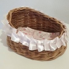 Плету из бумажной лозы коляски, колыбельки для кукол