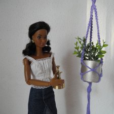 Кашпо в технике макраме 1:6