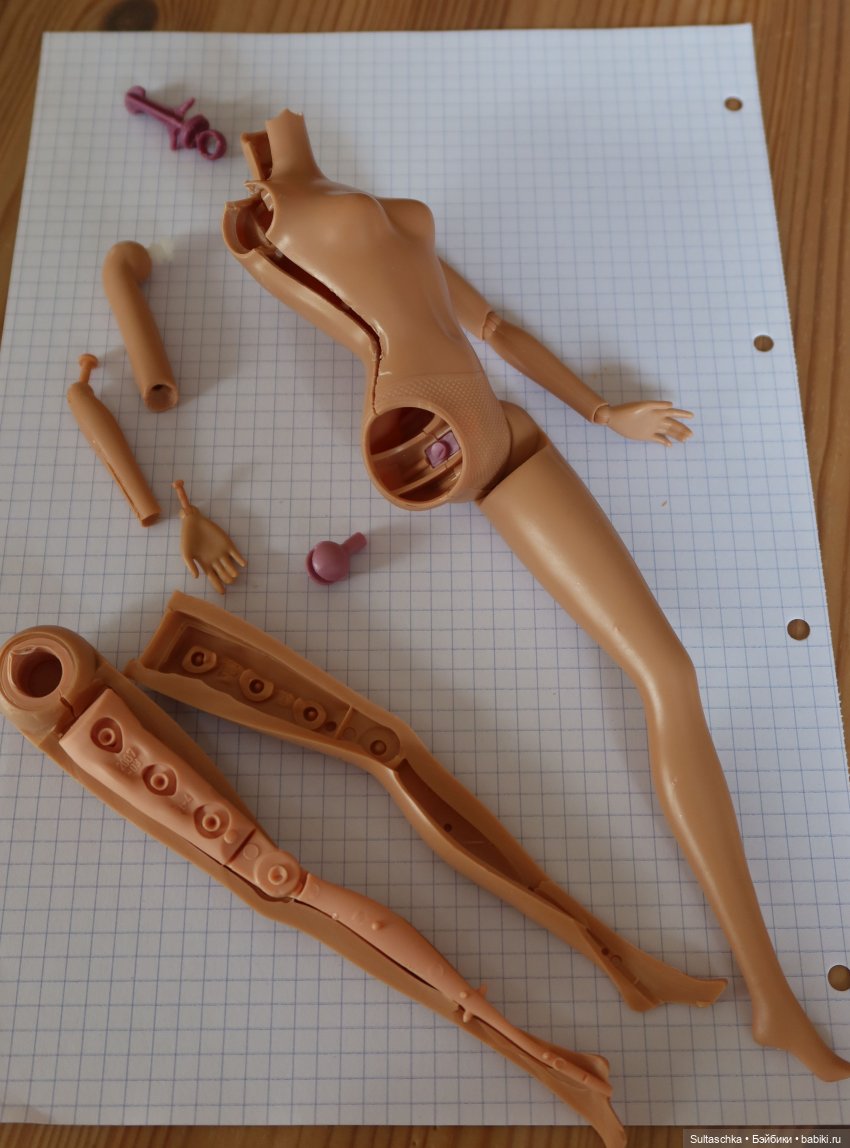 Из чего только сделаны девочки? Кукольные ноги и руки в разрезе. Часть 2