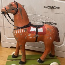 Антикварная лошадка прессопилки 1950 Х годов