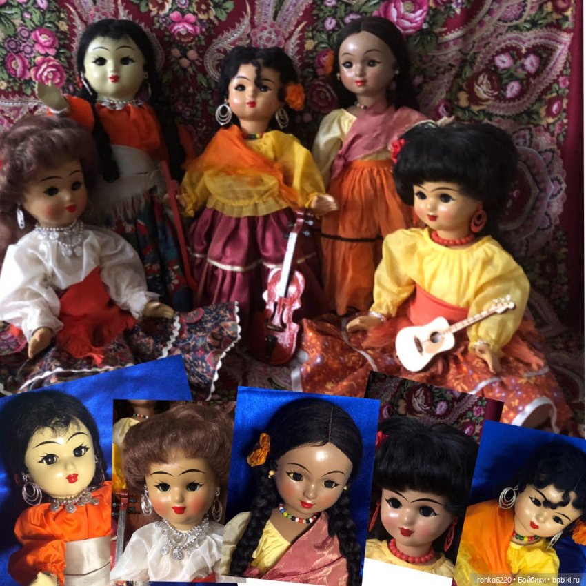 Согласна с Вами, куколки и правда очень харизматичны. Вот вроде все цыганочки, но все такие разные. Да и про фонтан на ВДНХ Вы не зря вспомнили. Ведь в ассортименте ивановских кукол есть и представительницы союзных республик бывшего СССР, и представительницы дружественных стран СССР.