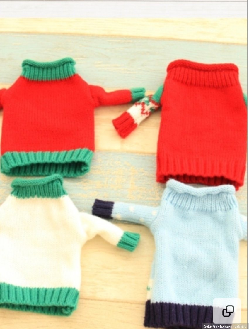 Находка: новогодние свитерочки для 1/6 - украшение для бутылок (фото 6)