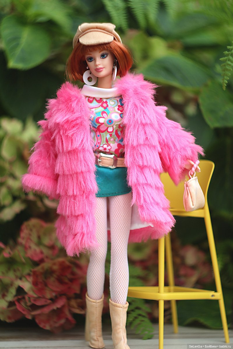Барби в розовой шубке #Barbie Groovy 60-s
