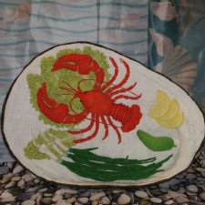 Блюдо с раком для фотосессий с большими куклами или декора домашнего бара