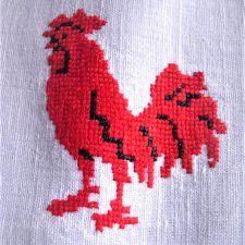 Вышитые гладью рушники