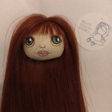 Волосы для текстильной куклы - пришиваем трессы к голове!