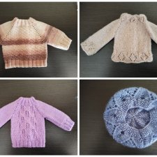 Кофточки и берет для готц 50см.