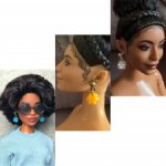 Серьги из бисера для кукол