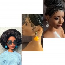 Серьги из бисера для кукол