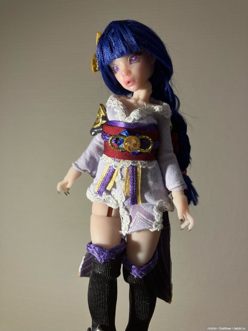 ООАК Райден Сёгун из игры Genshin Impact на базе Элизабет 15 см