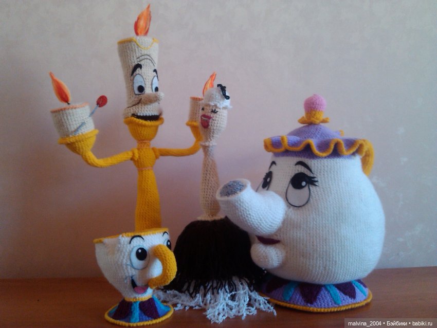 Герои мультфильма Красавица и Чудовище