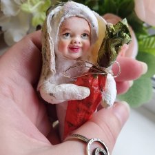 Ватная игрушка Зайка с морковкой