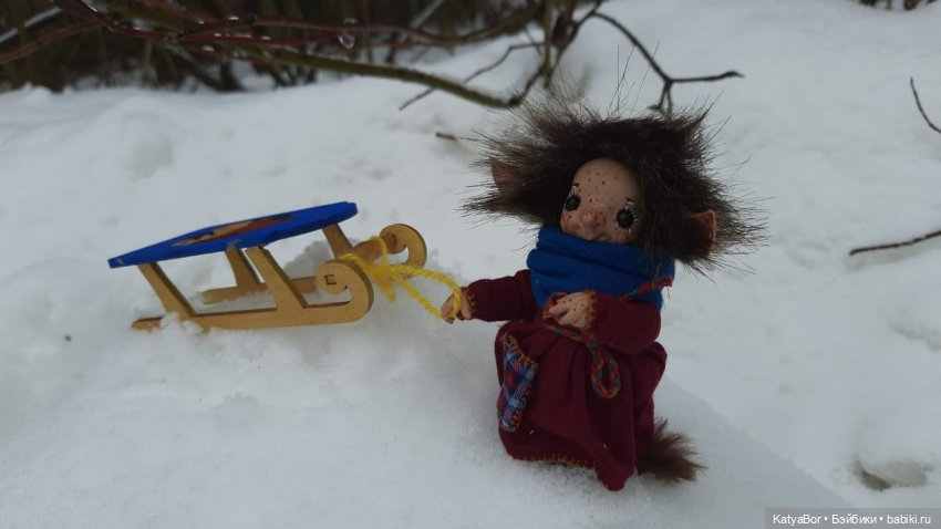 Аукаем зимой в лесу — Домашние фото авторских кукол: личные коллекции