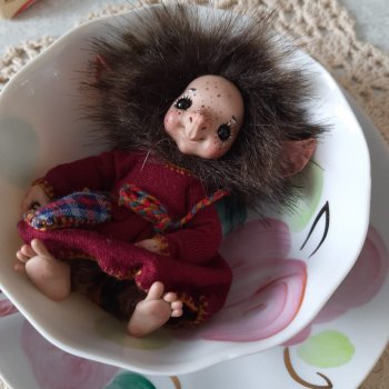 Аука в гостях  у бабушки