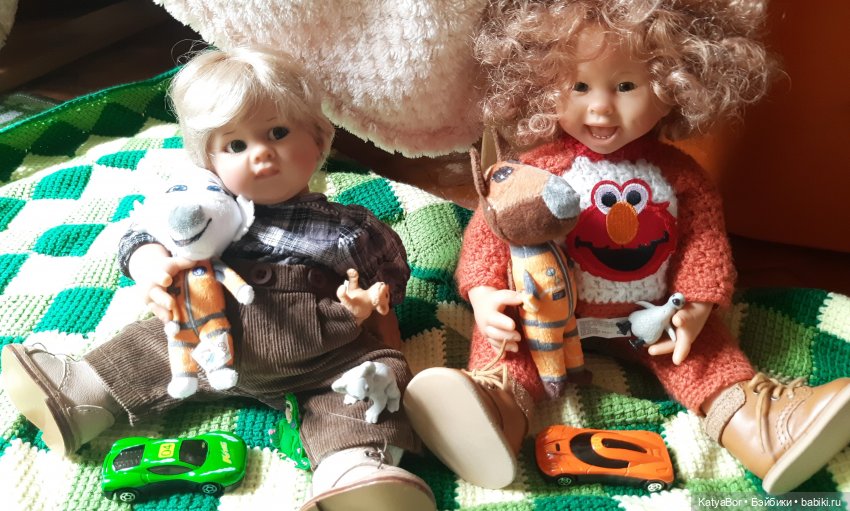 Пасха с двумя вихтелями — Куклы Rosemarie Anna Muller (Мюллер): Вихтели (Wichtel)