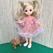Нарядное платье для Литтл фи (Little Fee) 25,0 см. и схожим по размеру куколкам Нарядное платье для Литтл фи (Little Fee) 25,0 см. и схожим по размеру куколкам