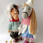 Пара текстильных лошадей Ярик и Милана