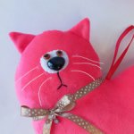 Сердце-Кот. Плюшевая игрушка