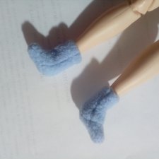 Носки домашние, теплые, шитые... и для Барби, и для Phicen