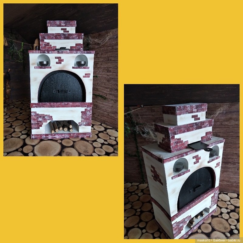 Печка? Да, сказочная… — Кукольная миниатюра своими руками: еда