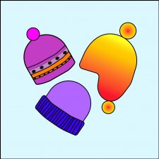 Шапочки, береты, шляпки для кукол