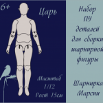 Набор полиуретановых деталей для сборки Царя в масштабе 1/12