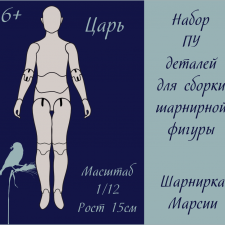 Набор полиуретановых деталей для сборки Царя в масштабе 1/12