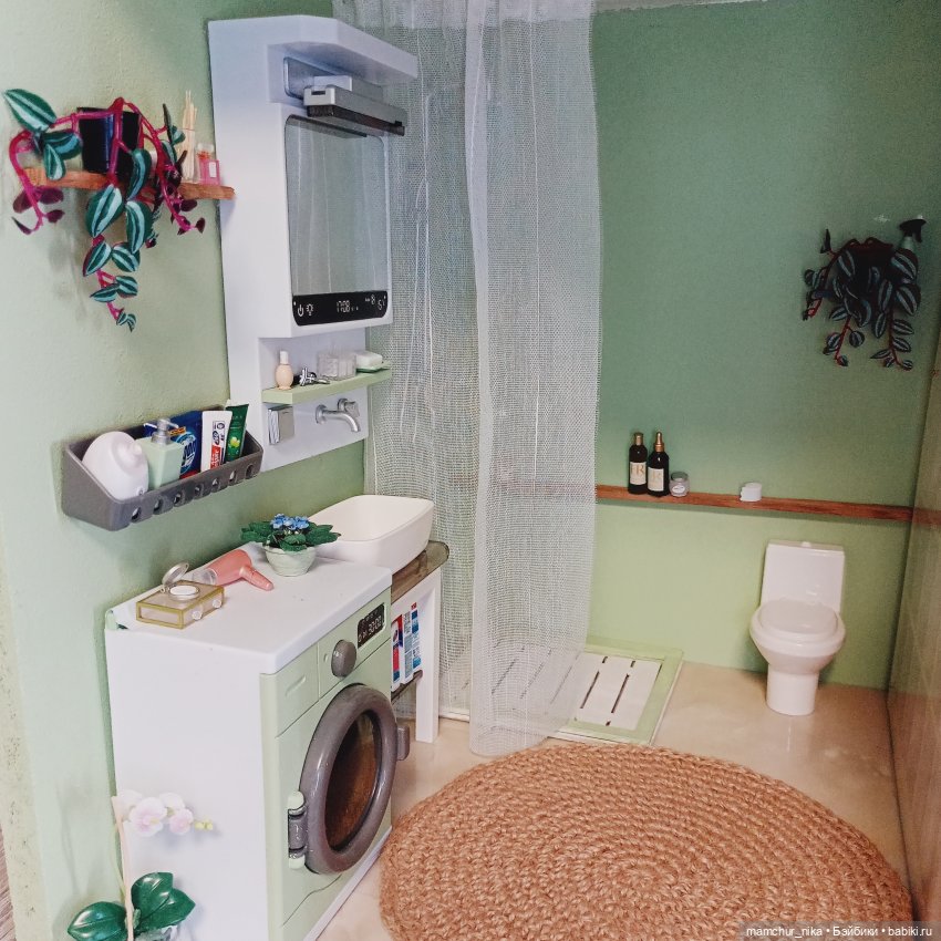 Ванная комната 💙 — Румбоксы и кукольные интерьеры: фото (фото 8)