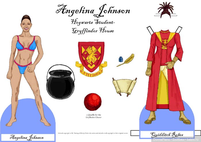 Бумажные куклы Гарри Поттера. Часть 1