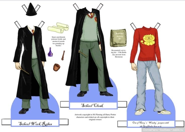 Бумажные куклы Гарри Поттера. Часть 1 (фото 3)