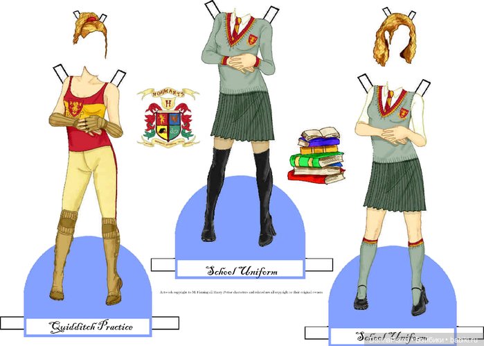 Бумажные куклы Гарри Поттера. Часть 1