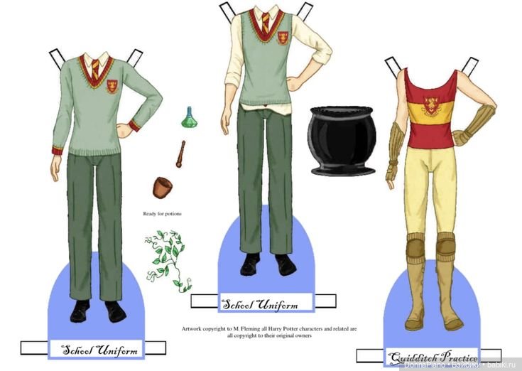 Бумажные куклы Гарри Поттера. Часть 1