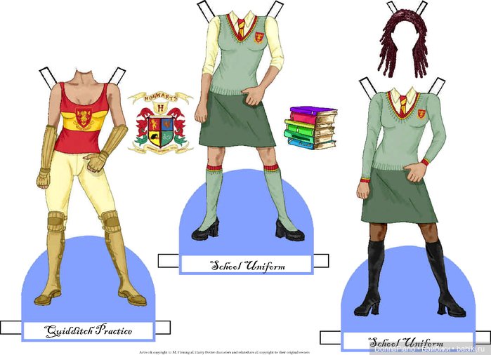 Бумажные куклы Гарри Поттера. Часть 1