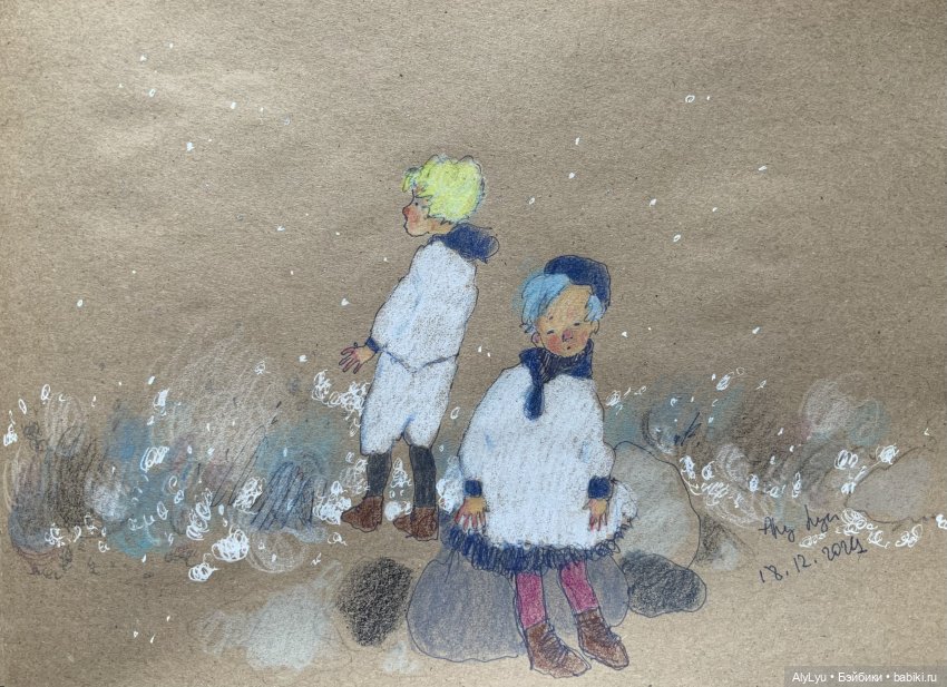 Снежные рисунки — Рисование и арт: скетчи (фото 5)