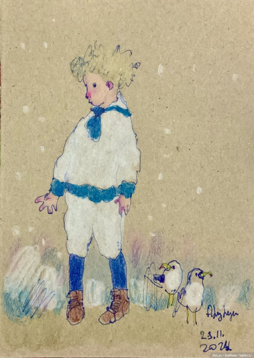 Снежные рисунки — Рисование и арт: скетчи (фото 10)