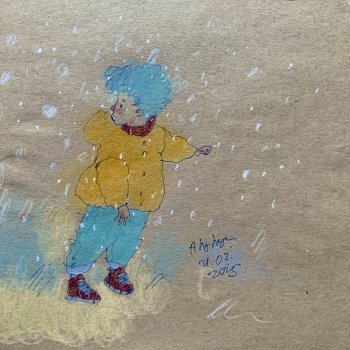 Весенние рисунки с душой зимы