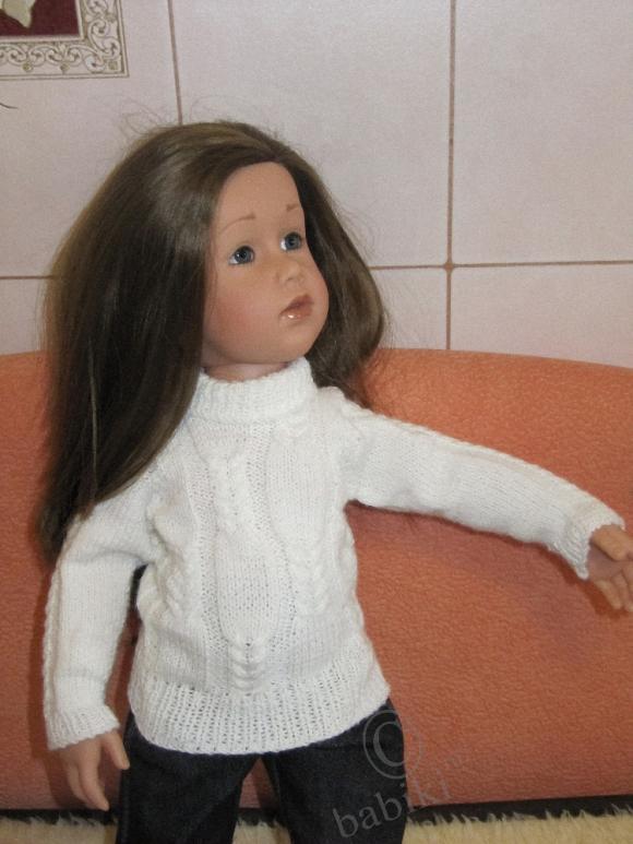 Свитерок для Снегурочки — Одежда и обувь для кукол своими руками: фото (фото 2)