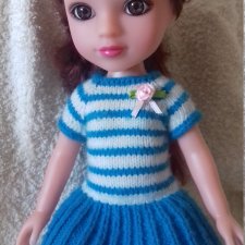 Вязаное платье для куклы Кэлли