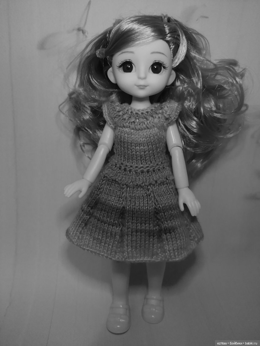 Вязаное платье для Бони | Бэйбики Вязаное платье для Бони — Одежда и обувь для кукол своими руками: фото (фото 3)