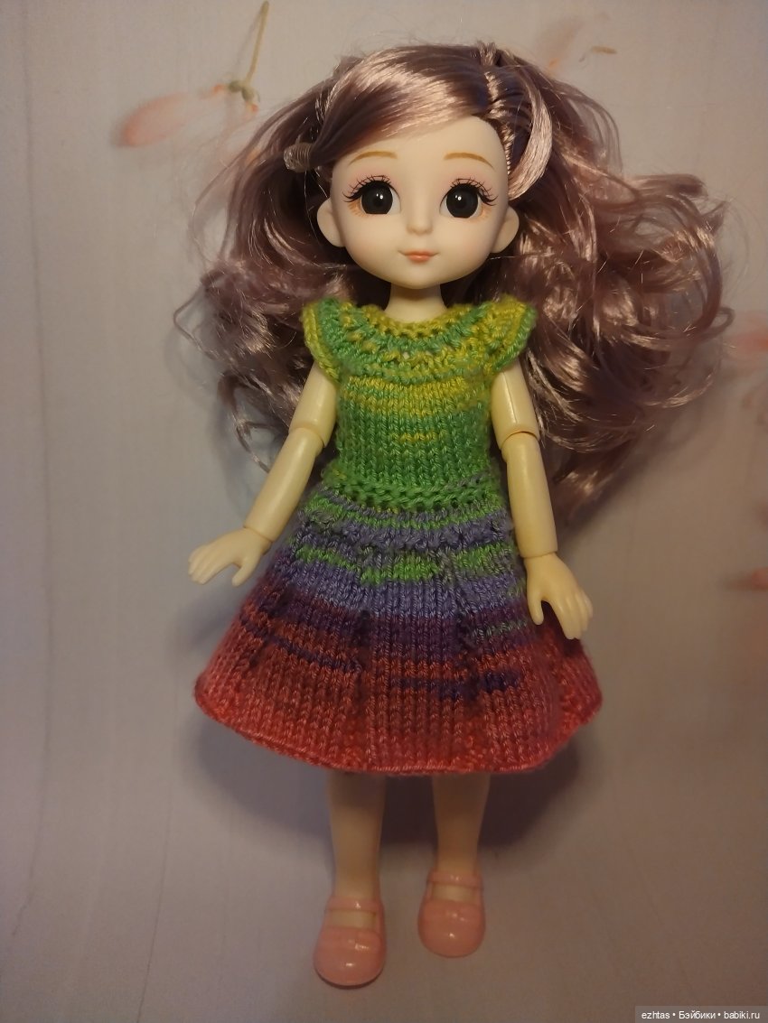 Вязаное платье для Бони | Бэйбики Вязаное платье для Бони — Одежда и обувь для кукол своими руками: фото (фото 4)