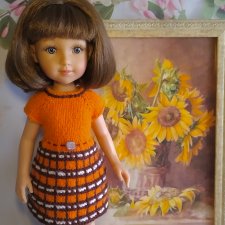 Оранжевое платье для Элины