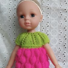 Платье по МК Ягодка, Lara Twix Doll (для кукол 32-34 см)